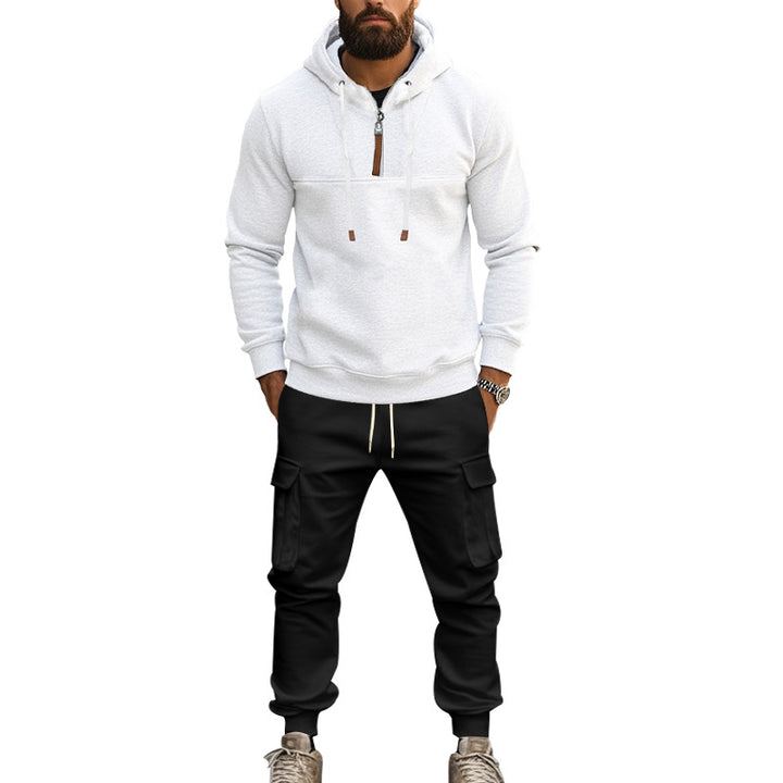 Herren lässiges Kapuzenpullover und Cargo-Hose Set Echoarchiv