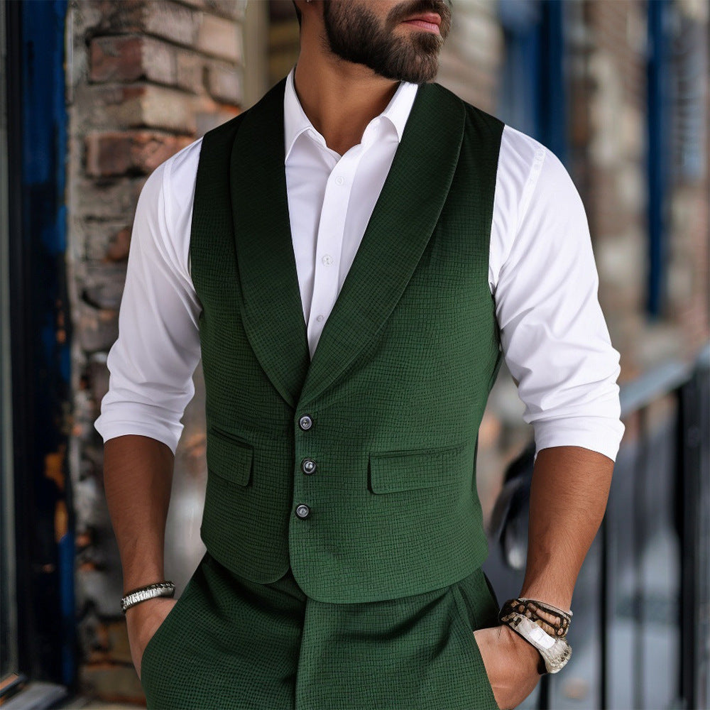 Herren elegante Anzugweste mit strukturiertem Design Echoarchiv
