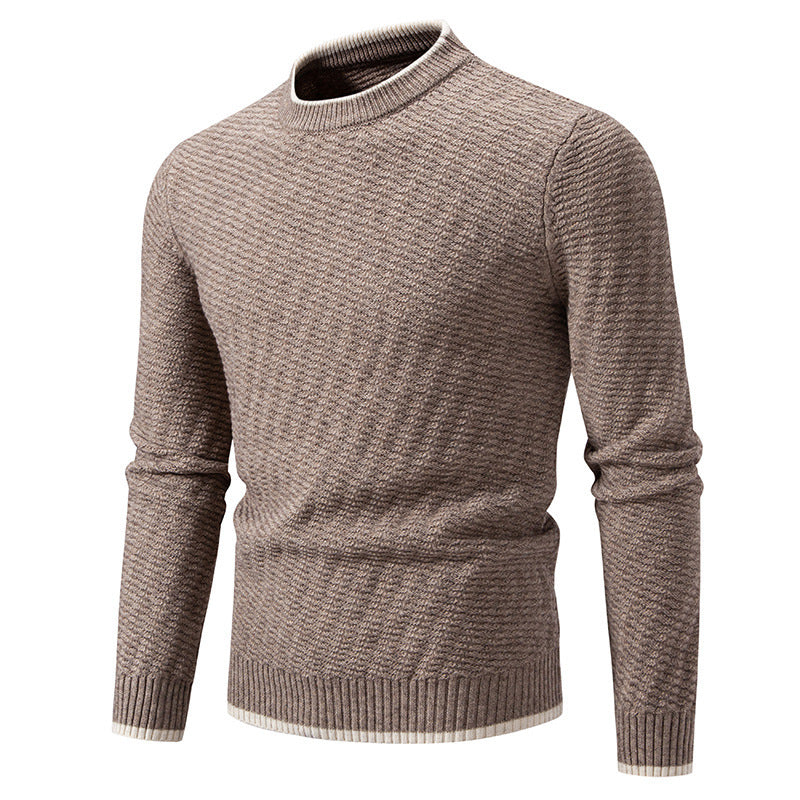 Herren modischer Strickpullover mit strukturiertem Rippmuster Echoarchiv