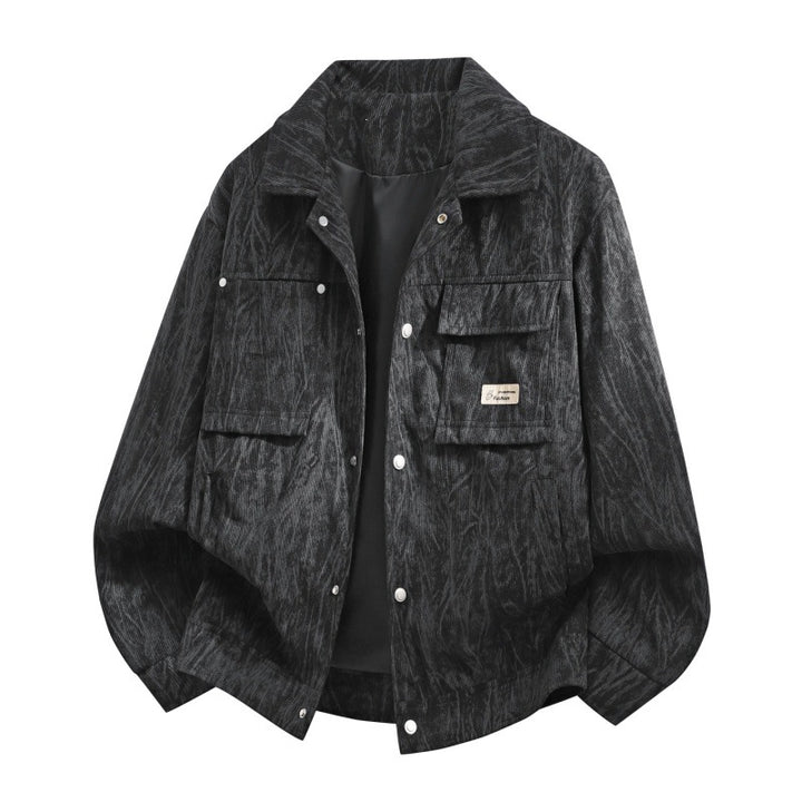 Herren Utility-Overshirt aus Vintage-Optik mit Druckknopfleiste, Pattentaschen & gebürsteter Struktur Echoarchiv