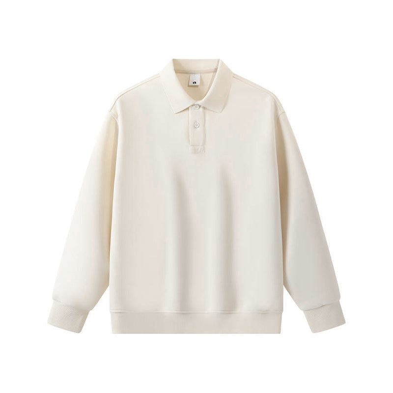 Unisex Oversize-Polo-Sweatshirt mit gerippten Bündchen und Knopfleiste Echo Archiv