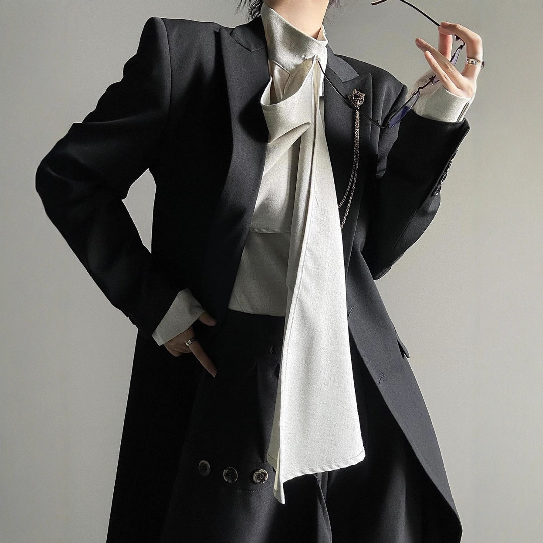 Damen Eleganter Schalkragen-Blazer Echoarchiv