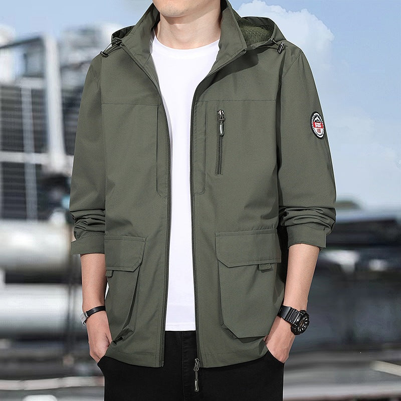 Herren multifunktionale Jacke mit Kapuze Echo Archiv