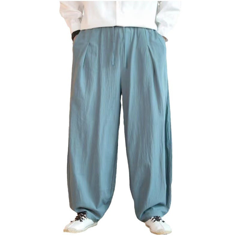 Unisex nan moderner Oversize Harem-Jogger mit tiefem Schritt, Tunnelzug und seitlichen Eingrifftaschen Echo Archiv