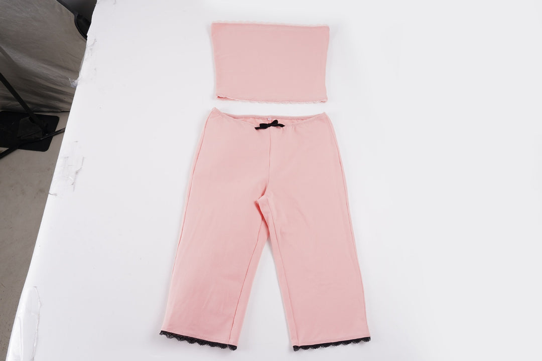 Damen Schlafanzug-Set mit Bustier und Capri-Hosen Echo Archiv