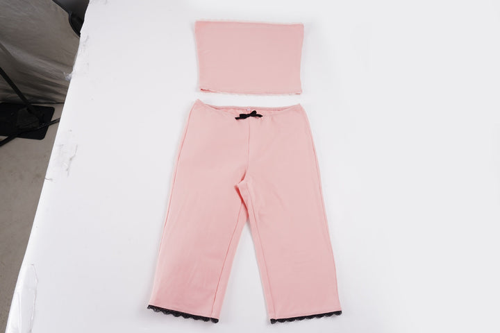Damen Schlafanzug-Set mit Bustier und Capri-Hosen Echo Archiv