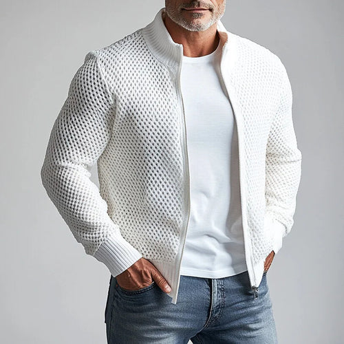 Herren Strickjacke mit strukturierter Textur Echoarchiv