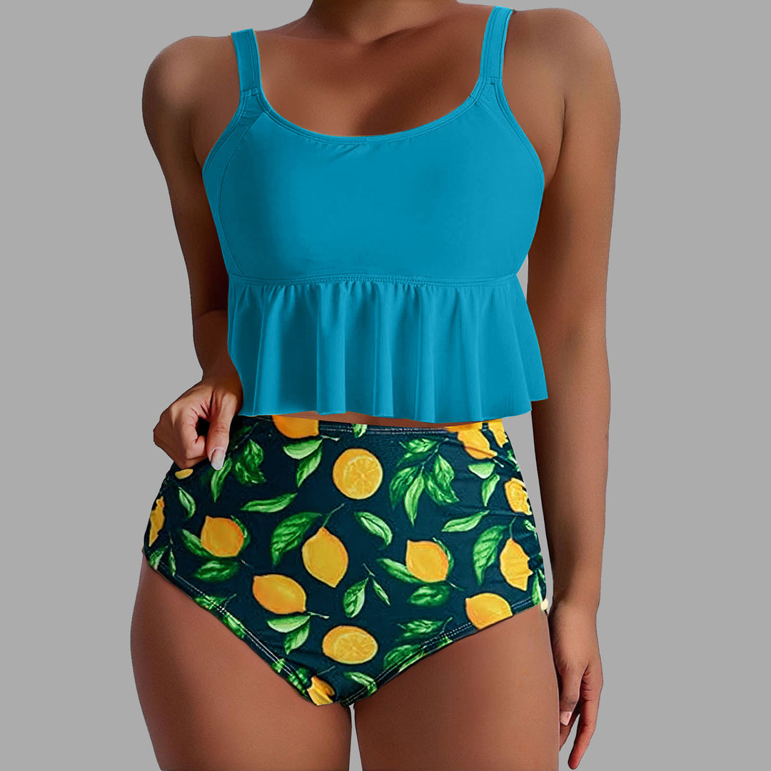 Damen Tankini-Set mit floralen Akzenten und Rüschen Echo Archiv