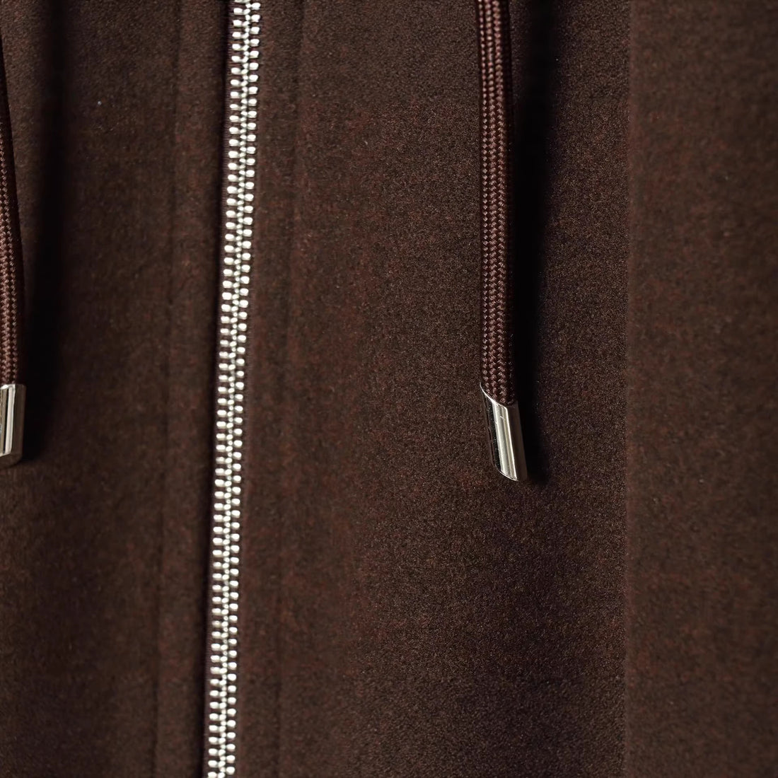 Damen Oversize-Wollmix-Kapuzenjacke mit Reißverschluss und Tunnelzug Echoarchiv