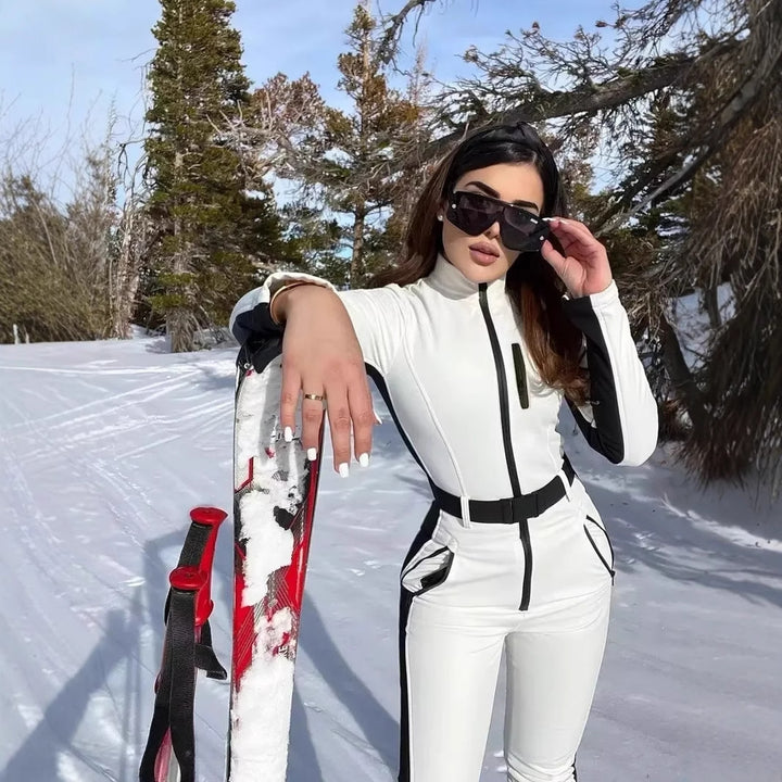 Damen 200+ taillierter Skioverall mit Taillengürtel und winddichter Funktionsmembran Echo Archiv