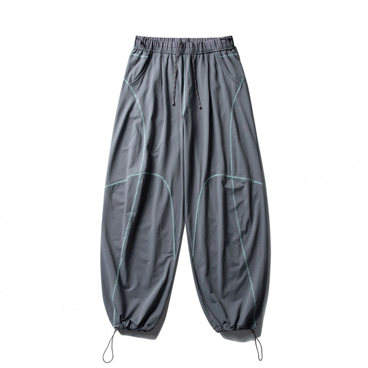 Unisex Locker geschnittene Tech-Jogginghose mit elastischem Bund, markanten Flatlock-Nähten und Kordelzug Echo Archiv
