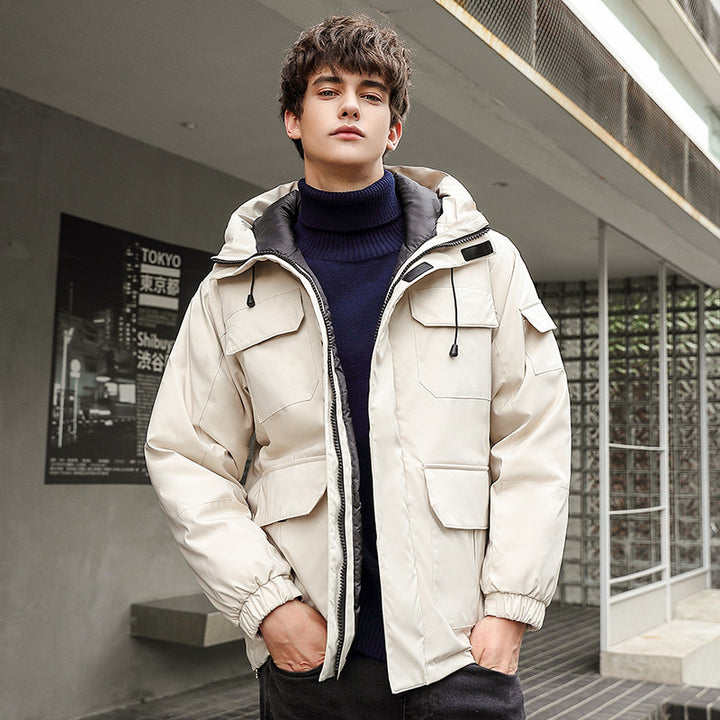 Herren wetterfeste Utility-Jacke mit Kapuze und Taschen Echoarchiv