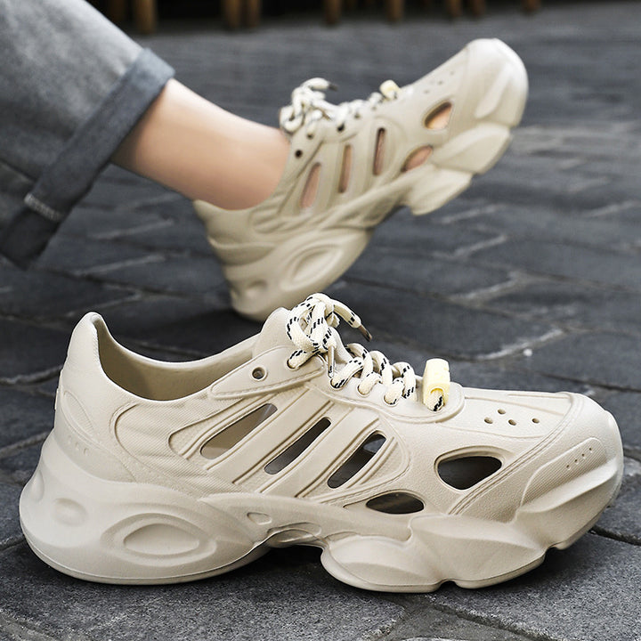 Herren nan futuristischer atmungsaktiver Cut-Out Plateau-Sneaker mit stoßdämpfender EVA-Sohle und Schnellverschluss Echo Archiv