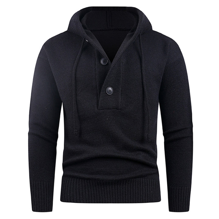 Herren modischer Kapuzenpullover mit Knopfdetail Echoarchiv