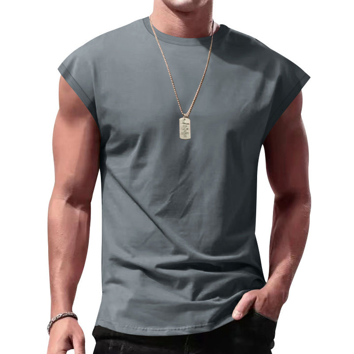Herren nan lockeres ärmelloses Muskelshirt aus Baumwolljersey mit überschnittener Schulterpartie Echo Archiv
