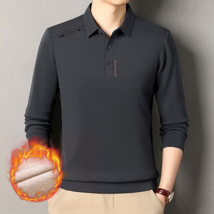 Herren modisches Langarm-Polo-Shirt mit hochfunktionalem Material Echoarchiv