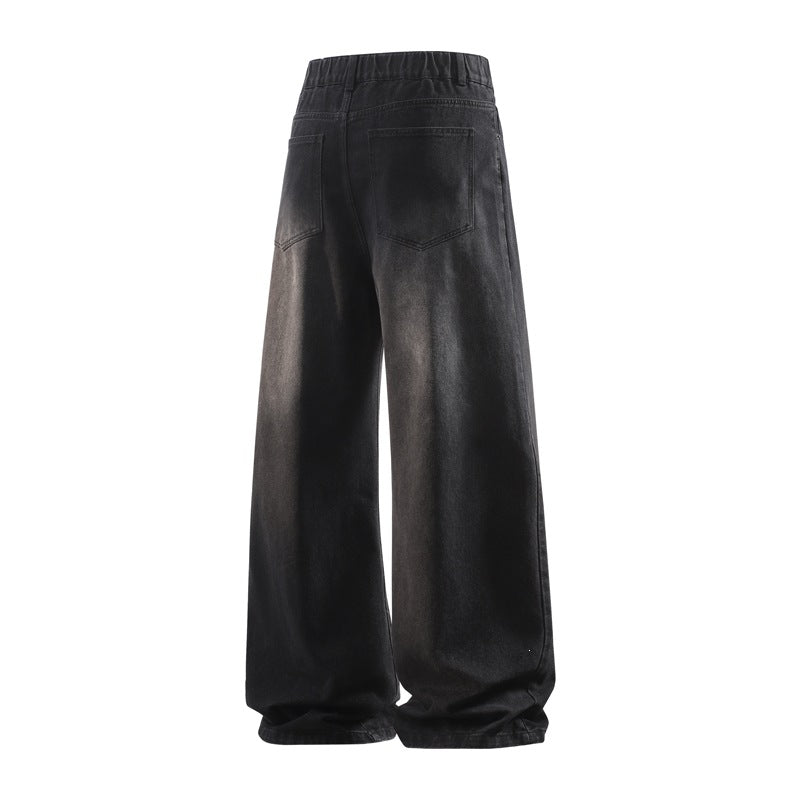 Damen Weite Baggy-Jeans mit hoher Taille, extra weitem Bein und Vintage-Waschung Echoarchiv