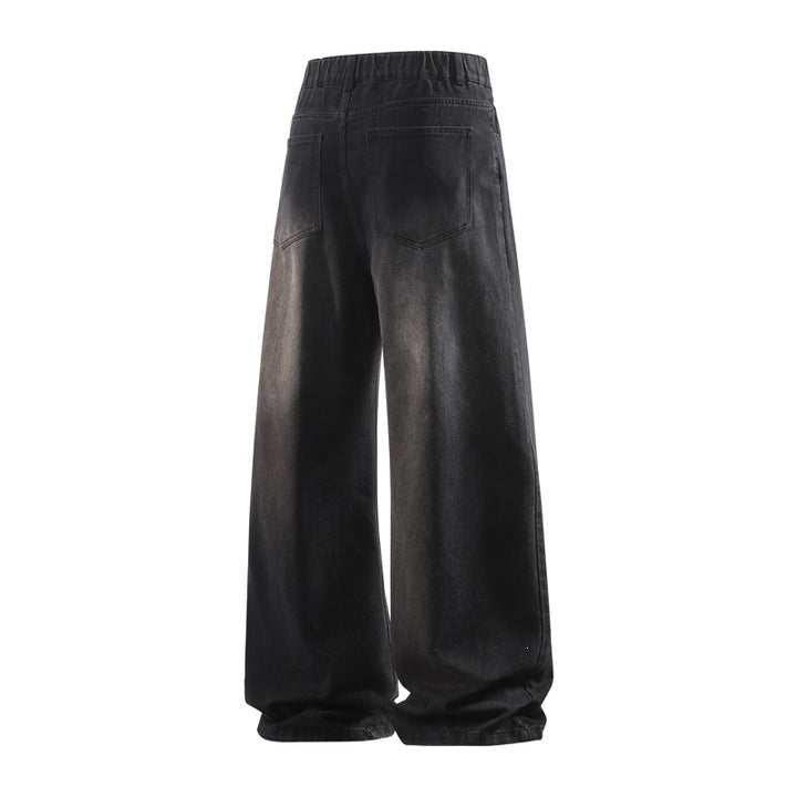 Damen Weite Baggy-Jeans mit hoher Taille, extra weitem Bein und Vintage-Waschung Echoarchiv