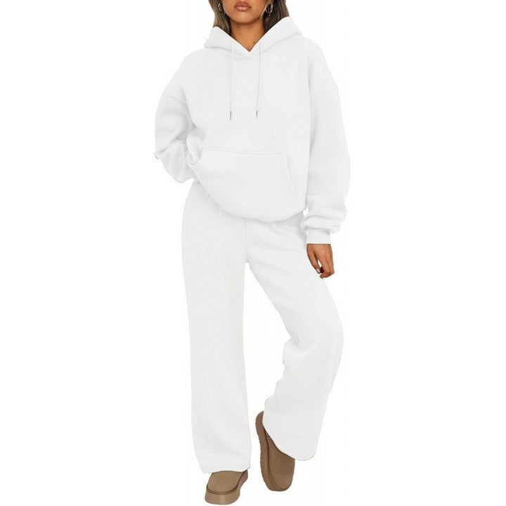 Damen Oversized Hoodie-Set mit Kängurutasche und weiter Palazzohose – Auréline