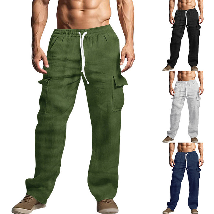 Herren lässige Cargo-Hose mit elastischem Bund und praktischen Taschen Echoarchiv