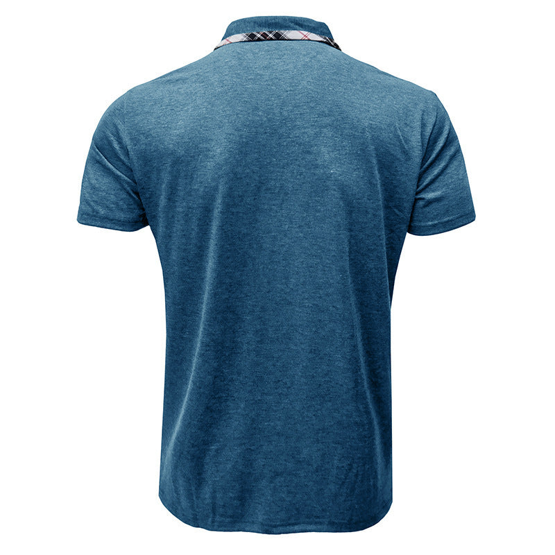 Herren Poloshirt mit kontrastierendem Kragen und modischer Brusttasche Echoarchiv