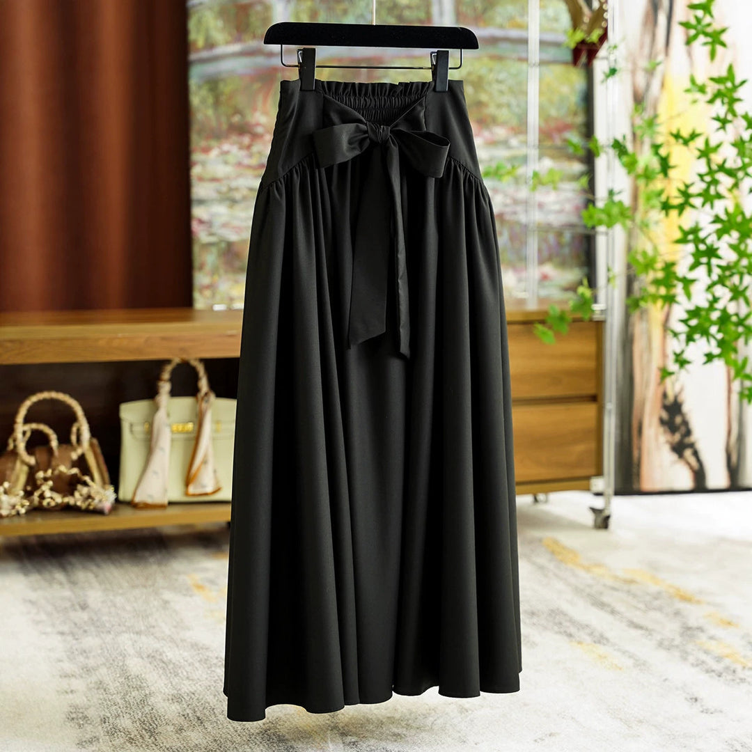 Damen Eleganter Maxirock mit Taillengürtel Echoarchiv