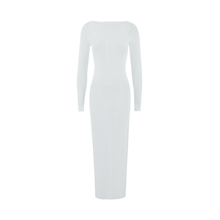 Damen Langarm Maxikleid mit elegantem Schnitt und figurbetonendem Design Echo Archiv