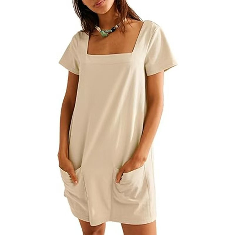 Damen Bequemes Freizeitkleid mit Taschen Echo Archiv
