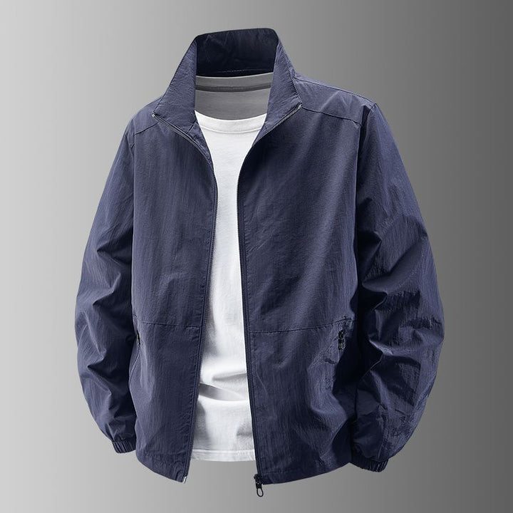 Herren Ultraleichter Urban-Windblouson mit Stehkragen, Zwei-Wege-Reißverschluss und elastischen Bündchen Echo Archiv