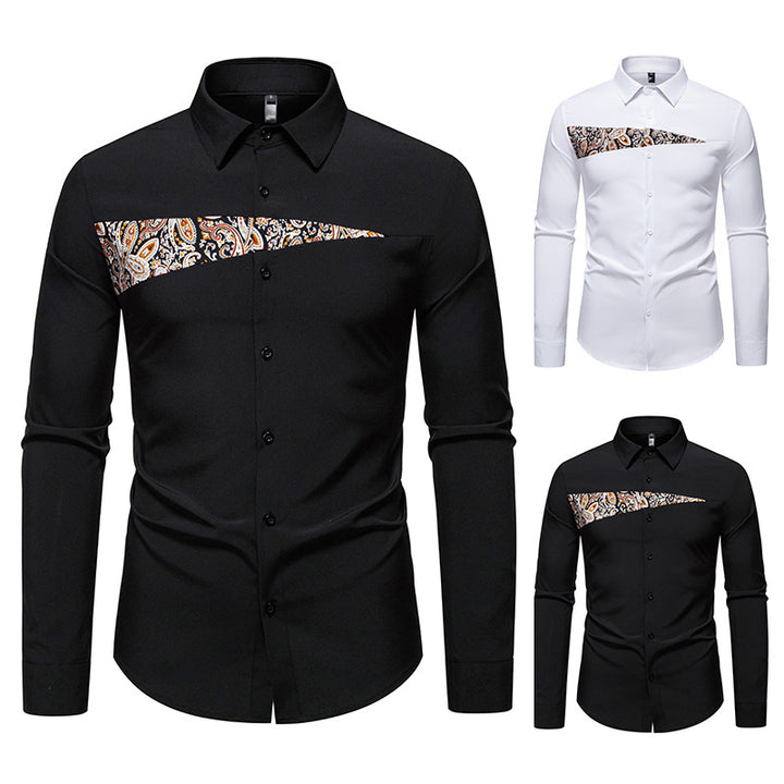 Herren Elegantes Hemd mit ausgefallenem Muster und modernem Schnitt Echoarchiv