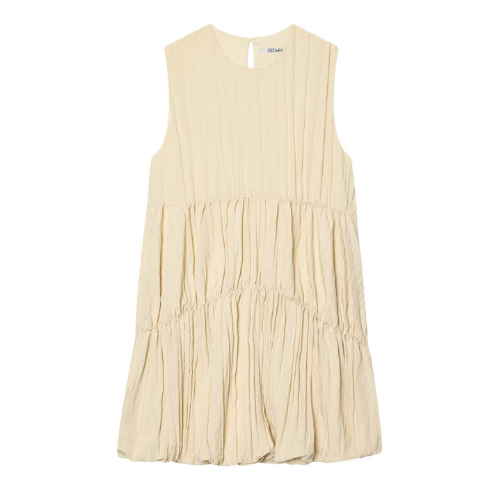 Damen luftiges Maxikleid mit plissierten Details und schmeichelndem Schnitt Echo Archiv