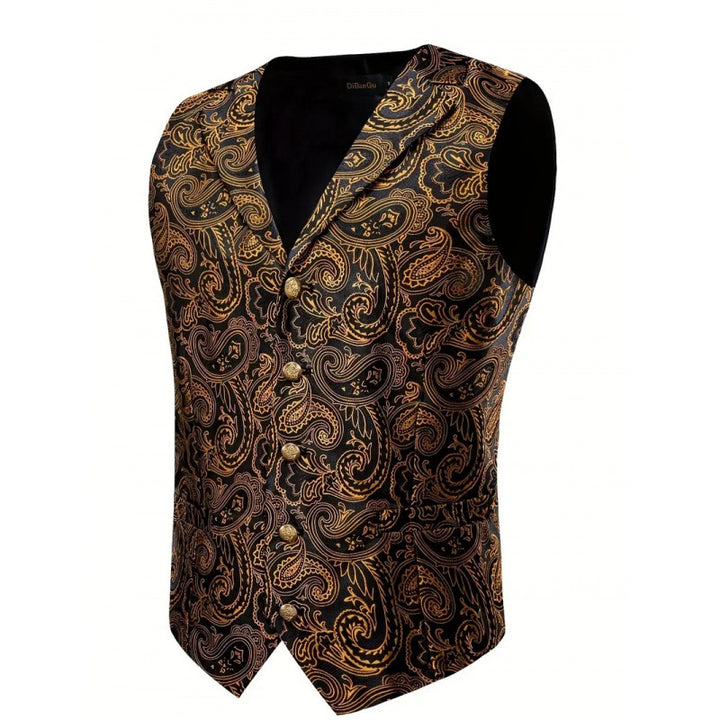 Herren Elegante Weste mit aufwendigem Paisley-Muster Echoarchiv