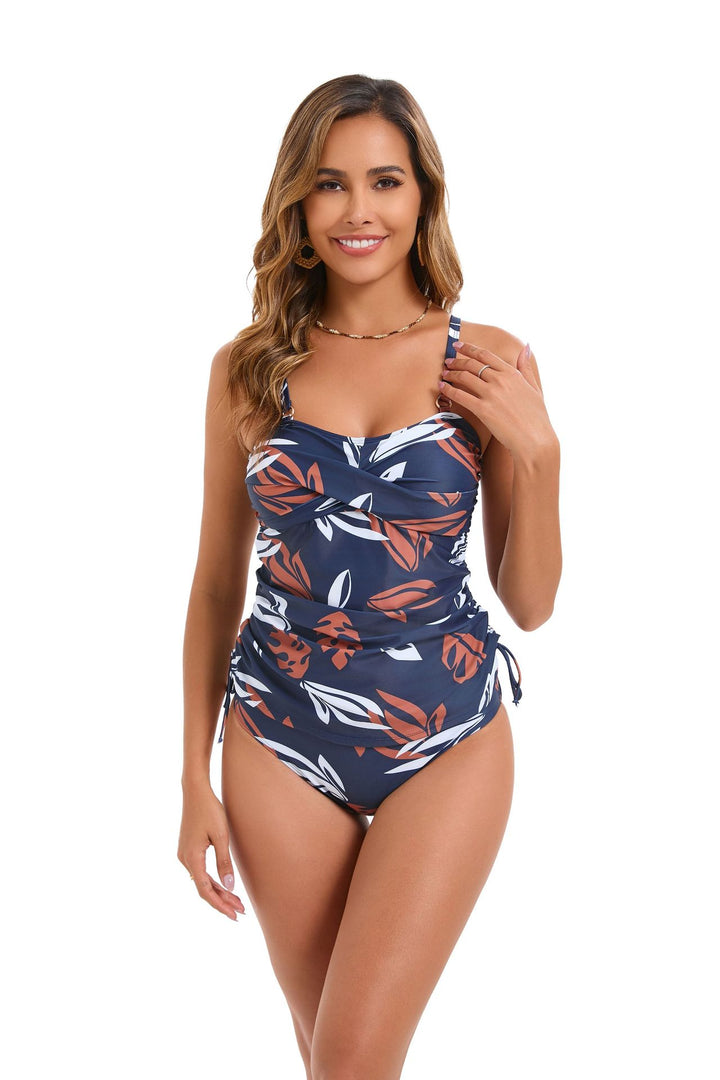 Damen Tankini mit raffinierten Raffungselementen und floralem Design Echo Archiv