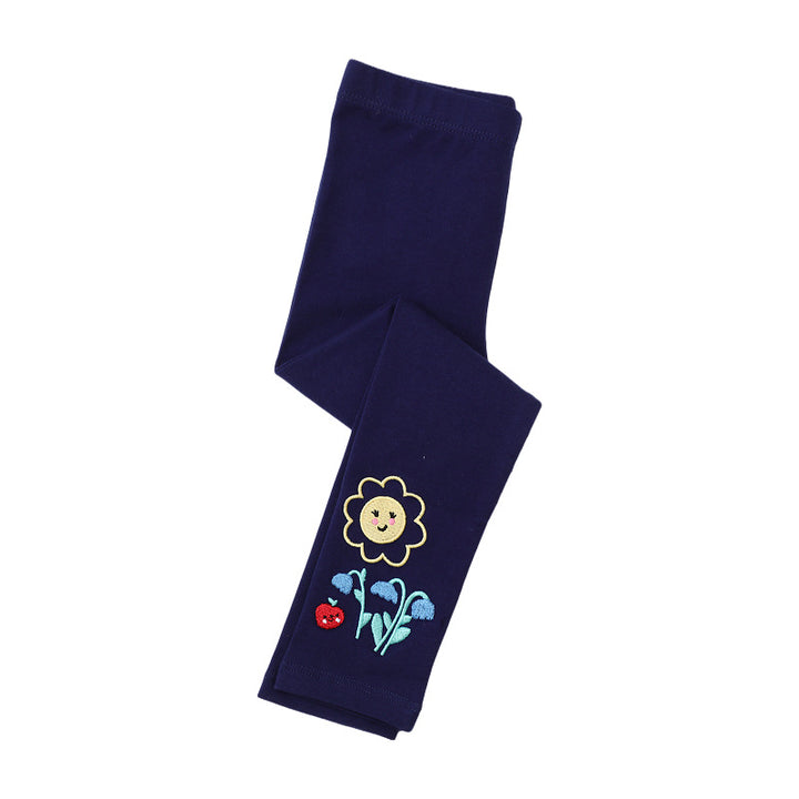 Mädchen Leggings mit verspielter Blumenapplikation Echo Archiv