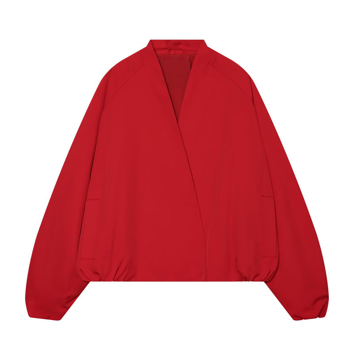 Damen Oversized Bomberjacke mit Schalkragen, Raglanärmeln und elastischem Saum Echo Archiv