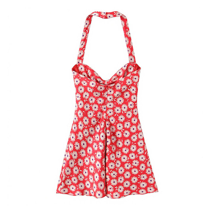 Damen sommerliches Kleid mit verspieltem Blumendruck und schwingendem Rock Echo Archiv