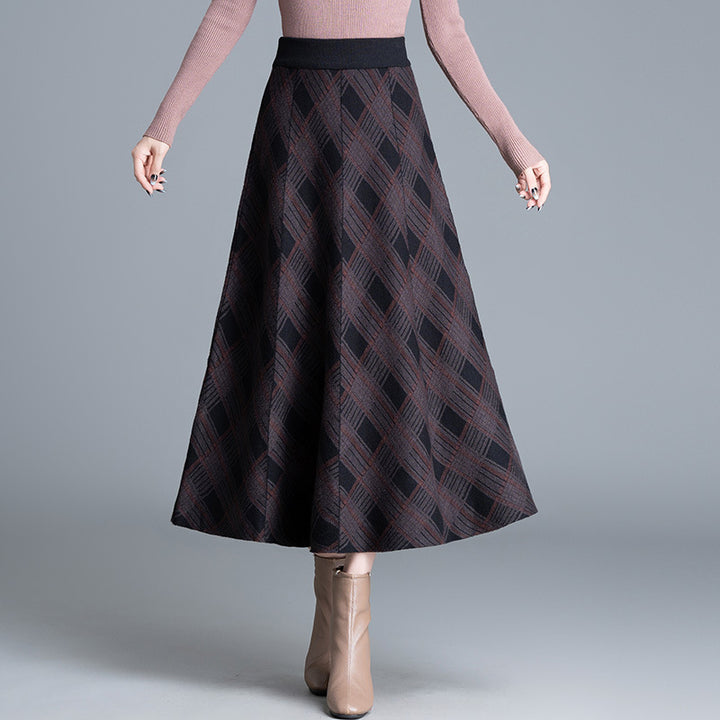 Damen Eleganter, plissierter Maxirock Echo Archiv