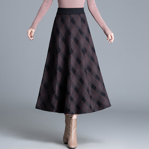 Damen Eleganter, plissierter Maxirock Echo Archiv