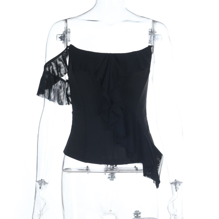 Damen elegante Spitzenbluse mit asymmetrischem Design Echo Archiv