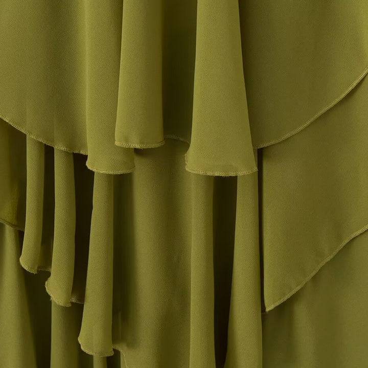 Damen Maxikleid mit schwingenden Volants Echo Archiv