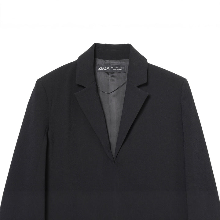 Damen nan taillierter Longblazer mit spitzensaum und Pattentaschen Echo Archiv