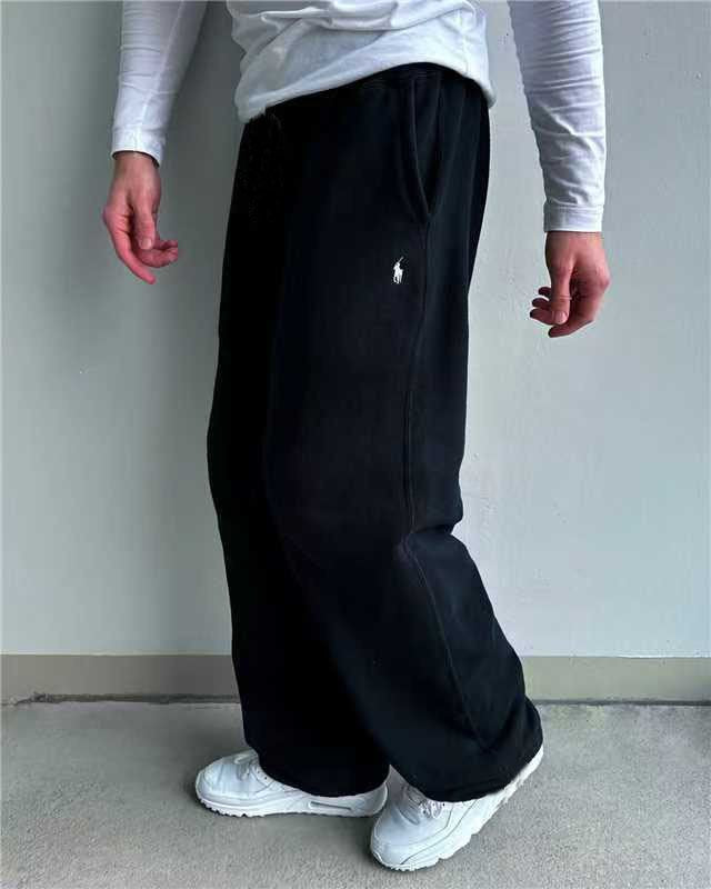 Herren Weite Baggy-Sweathose mit elastischem Bund und Sticklogo Echo Archiv