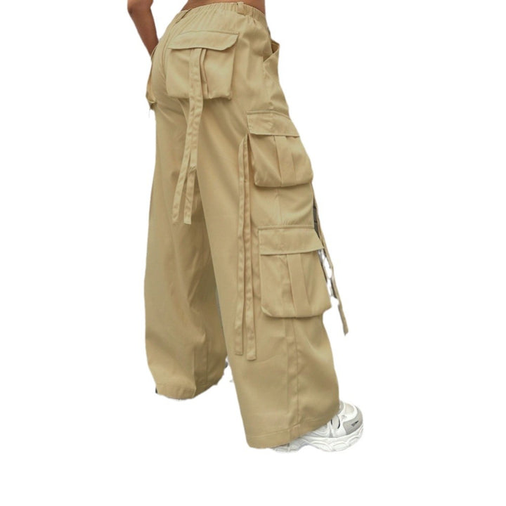 Damen weite Cargo-Hose mit funktionalen Taschen und elastischem Bund Echo Archiv