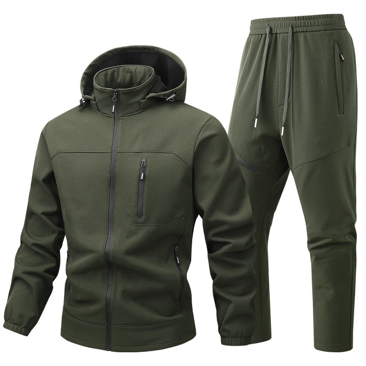 Herren Funktionale Sportjacke mit Kapuze und Jogginghose Echo Archiv