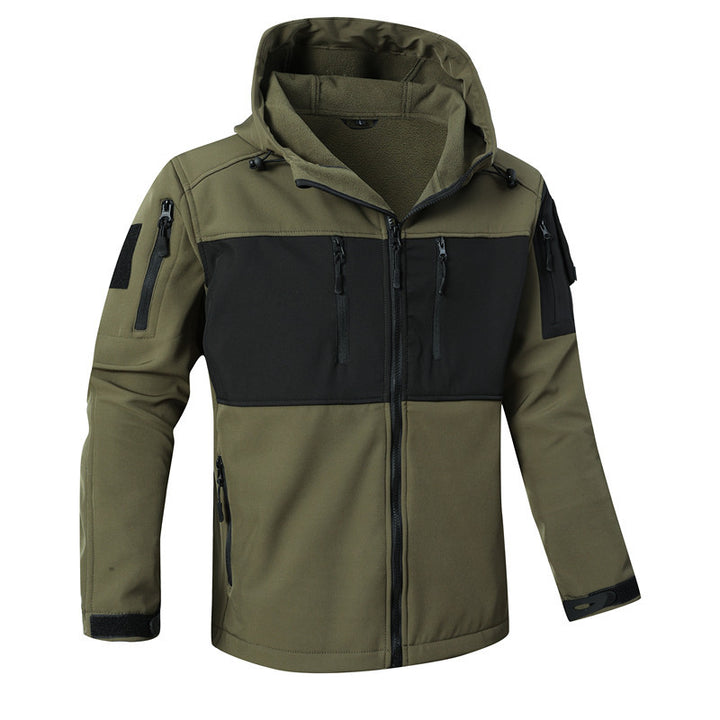 Herren funktionale Softshell-Jacke mit Fleece-Innenfutter und Kapuze Echoarchiv