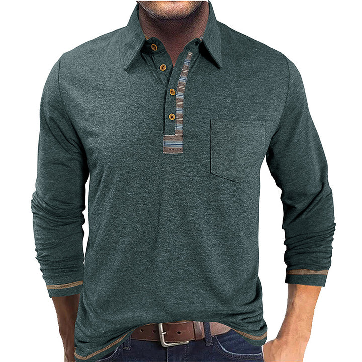 Herren Polohemd mit modischem Kragen und praktischer Brusttasche Echoarchiv
