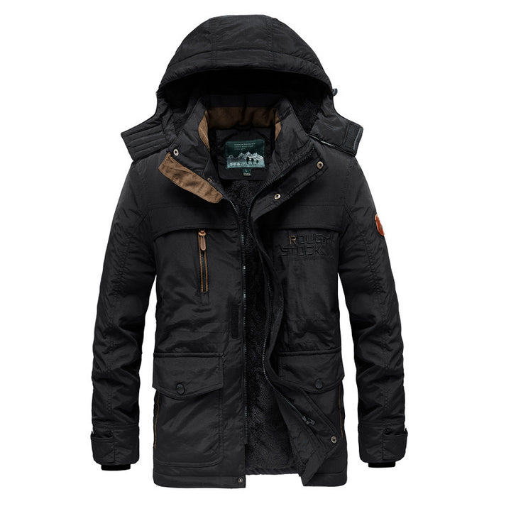 Herren Technischer Utility‑Parka mit wärmender Teddy‑Innenlage und abnehmbarer Kapuze Echo Archiv