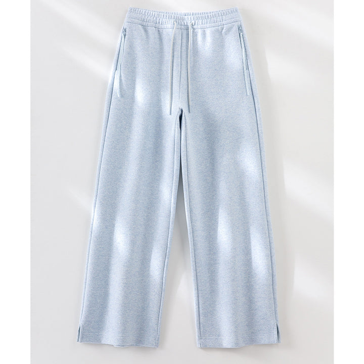 Damen weite French‑Terry Lounge-Sweatpant mit hohem Bund, Kordelzug und seitlichen Schlitzen Echoarchiv