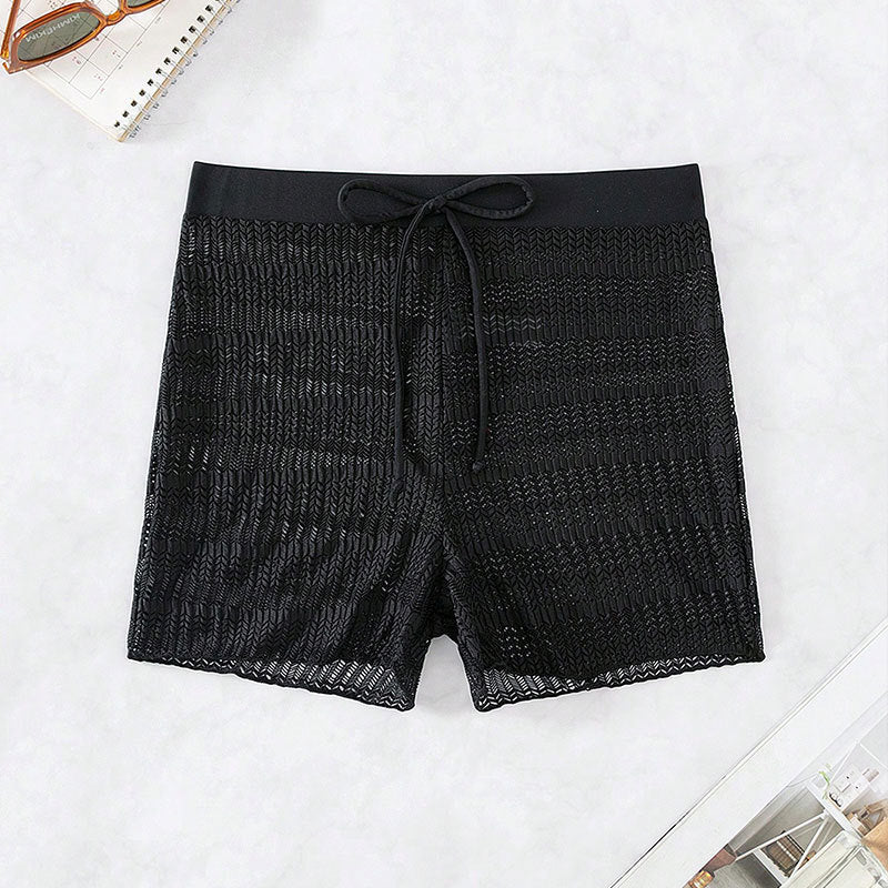 Damen Elegante Badeshorts mit transparentem Netzdesign Echo Archiv