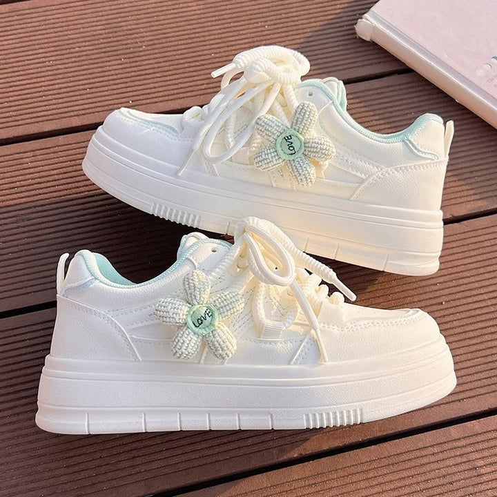 Damen Sportliche Sneakers mit floralem Applikationsdesign und atmungsaktiver Sohle Echo Archiv